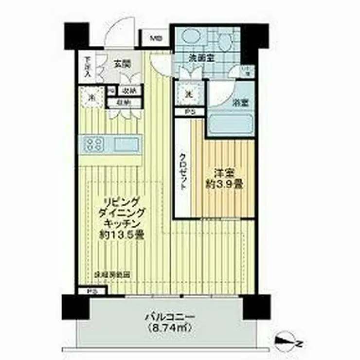 イクサージュ目黒 4階階 間取り