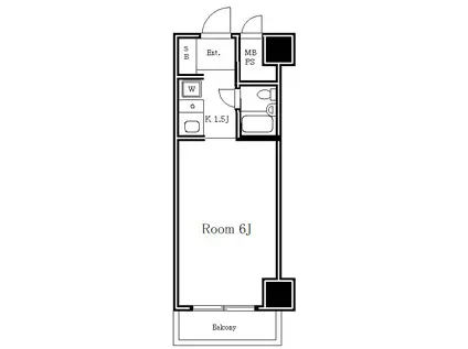 ルイシャトレ恵比寿(ワンルーム/7階)の間取り写真
