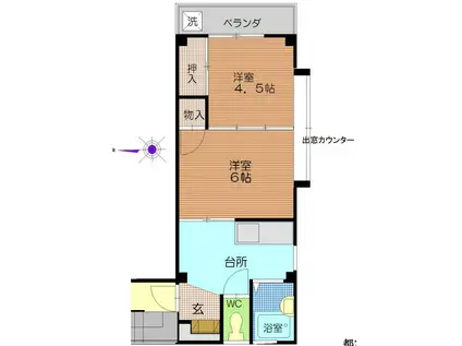 相原ビル(2K/3階)の間取り写真