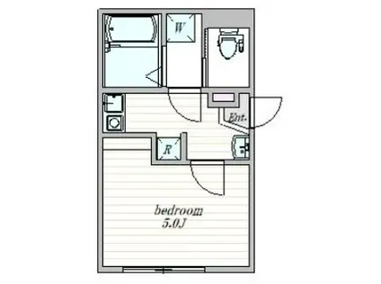 ザ・クラスアーバンス早稲田南(1K/1階)の間取り写真