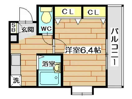 川瀬マンション(1K/2階)の間取り写真