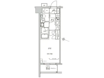 WEAVE BASE -ITABASHI HONCHO(1K/4階)の間取り写真
