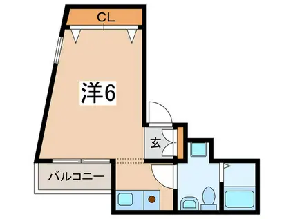 BAAN栄(ワンルーム/4階)の間取り写真