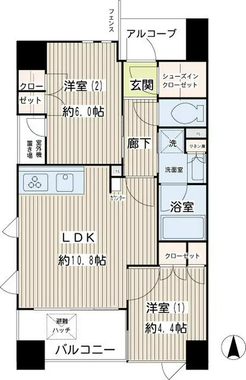 イクシア横浜鶴見ステーションフロント 7階階 間取り