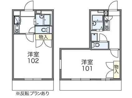 レオパレスシンフォニア(1K/2階)の間取り写真
