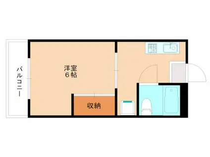 プルミエ(1K/3階)の間取り写真