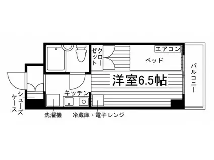 スクエア昭島(1K/2階)の間取り写真