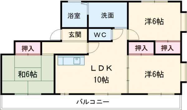 グランシャリオ89 B・C棟(3LDK/1階)の間取り写真