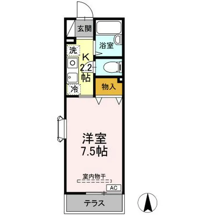 サウサリート芦花 1階階 間取り