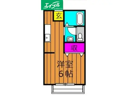 中島サンプラザ(1K/2階)の間取り写真