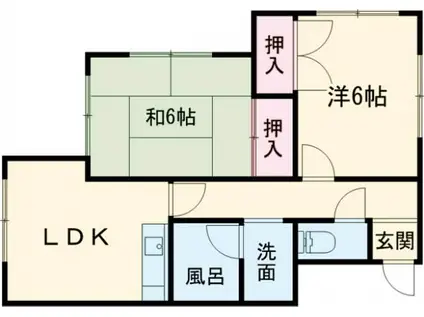 グランデ東香里I(2LDK/5階)の間取り写真