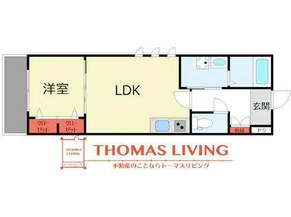 SHAMAISON RICHE LIVE(1LDK/3階)の間取り写真