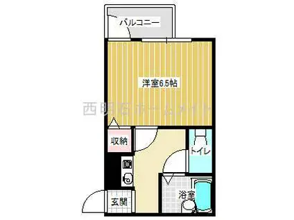 シーサイドマンション(1K/2階)の間取り写真