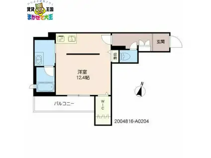 SHAMAISON HANAOKA(ワンルーム/2階)の間取り写真