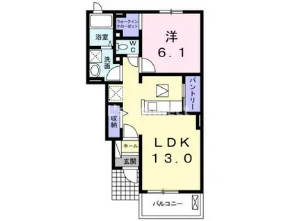 ヴィヴァイオ I(1LDK/1階)の間取り写真