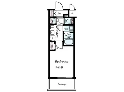 プレサンス天神橋ラ・デュアル(1K/8階)の間取り写真