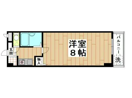 バーズハウス(1K/2階)の間取り写真