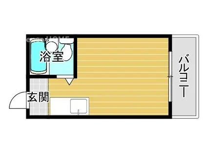 コレクション関目弐番館(ワンルーム/5階)の間取り写真