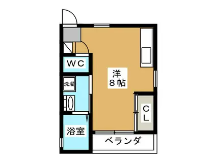 アドリーム(ワンルーム/2階)の間取り写真