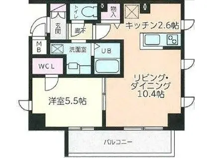 メゾン・プティシエル(1LDK/4階)の間取り写真