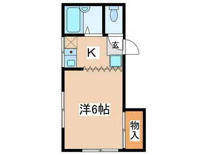 ハウスグリーン(1K/2階)の間取り写真