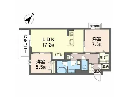CASA OTSUBO(2LDK/4階)の間取り写真