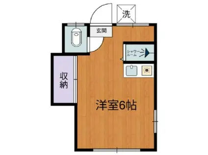 寿荘(ワンルーム/2階)の間取り写真