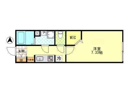 CFジオーレ殿町(1K/3階)の間取り写真