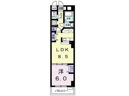 メゾンド・シャルマン(1LDK/2階)の間取り写真