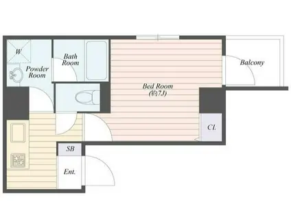 BCITY両国(1K/7階)の間取り写真