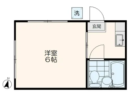 西武池袋線 中村橋駅 徒歩12分 2階建 築55年(1K/2階)の間取り写真