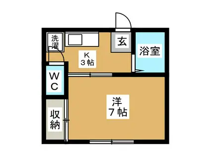 チェリーハイツ(1K/2階)の間取り写真