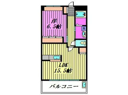ロイヤルヒルズ KOIZUMI(1LDK/3階)の間取り写真
