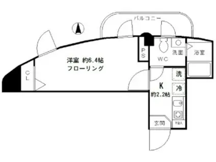 パティオ・デ本郷(1K/3階)の間取り写真