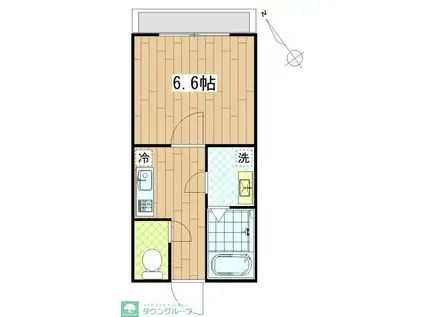 SGクレストせんげん台(1K/1階)の間取り写真