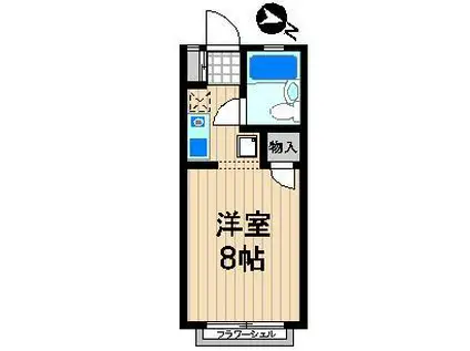 アネックスイワキ(ワンルーム/2階)の間取り写真