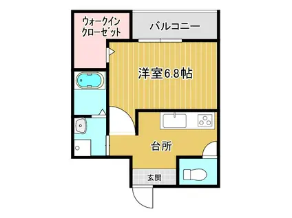 フジパレス三国ヶ丘ノース102(1K/1階)の間取り写真