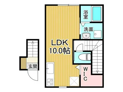 EDGEMOMENT婦中(ワンルーム/2階)の間取り写真