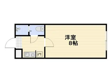 ベイアタゴ21(1K/1階)の間取り写真