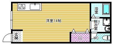 トキワビル(ワンルーム/1階)の間取り写真