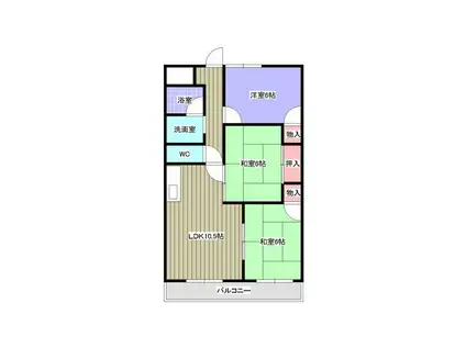 サニープラザ(2LDK/4階)の間取り写真