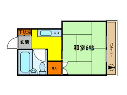 UMコーポ(1K/2階)の間取り写真