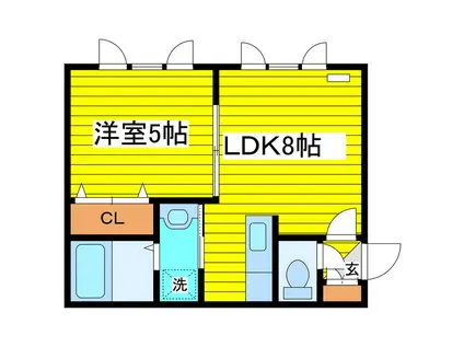 エビスパレス30(1LDK/1階)の間取り写真