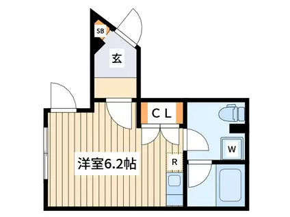 ベルシードステアー鶴見市場駅前(ワンルーム/2階)の間取り写真