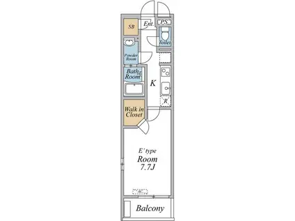 リブリ・ココシャンブル(1K/1階)の間取り写真