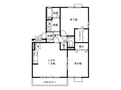 サンフィルエステートABCDE(2LDK/3階)の間取り写真