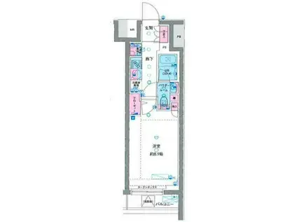ジェノヴィア東向島スカイガーデン(1K/4階)の間取り写真