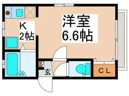 SEBOSEBO堀切B棟(1K/2階)の間取り写真