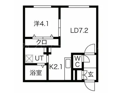 STINGRAY32(1LDK/1階)の間取り写真