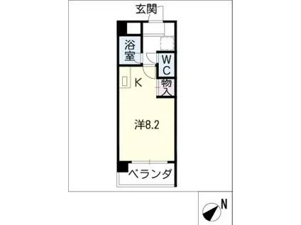 宮町FLAT(ワンルーム/3階)の間取り写真